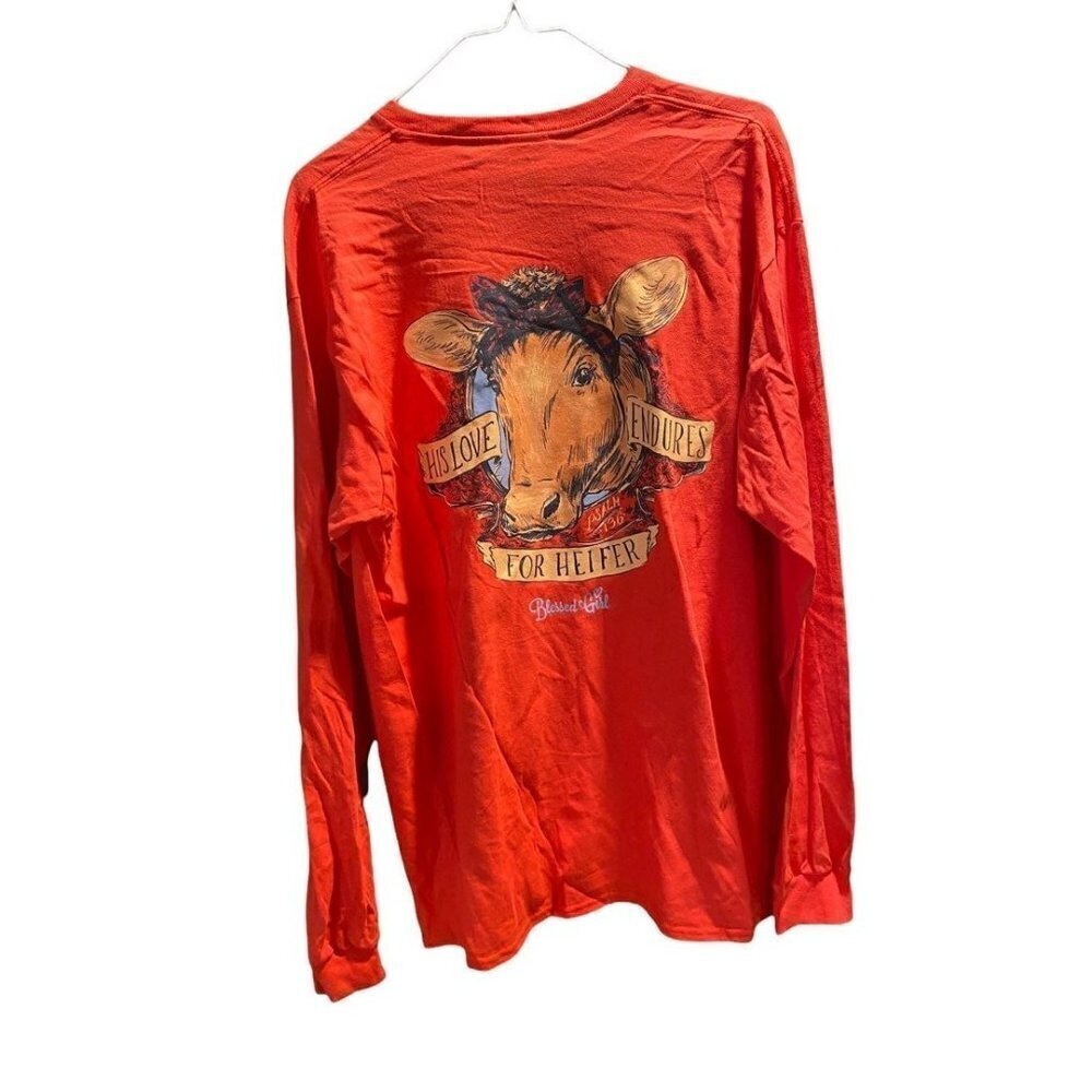 NWT Blessed Girl Bible Verse Cotton Long Sleeve Shirt medium
